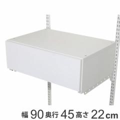 壁面収納 フィットラック 引き出し1段 フラットタイプ 幅90cm （ パーツ オプション 部品 DIY 収納 小物収納 小物入れ 引き出し 壁掛け 