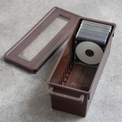 ���[�P�[�X ���f�B�A�R���e�i CD�p 20�Z�b�g �u���E�� ��44.9�~���s16.7�~����16.4cm �i CD���[�P�[�X ���[�{�b�N�X ���f�B�A���[ �{�b