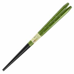 箸 23cm 和風すいーつの色 抹茶の色 互角箸 木製 （ お箸 はし おはし ハシ カトラリー 緑色 和菓子の色 五角 抹茶 天然木 自宅用 プレゼ