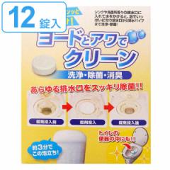 排水口 洗剤 ヨードとアワでクリーン 12個入り 排水溝 ヨード ヨウ素 除菌 消臭 （ 排水パイプ 排水管 クリーナー 錠剤 消臭剤 カビ にお