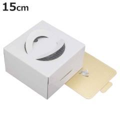 �P�[�L�{�b�N�X �P�[�L�� 15cm�p �g���[�t�� �z���C�g �L�� �i �f�R���[�V�����P�[�L�p �� ���� �v���[���g ���َq ���b�s���O �f�R��