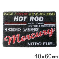 ���փ}�b�g ���O���p 40�~60cm HOT ROD �i ���� �}�b�g �}�[�L�����[ ���O ���� ���p �c40 ��60 �A�����J�� �􂦂� MERCURY ����OK ��