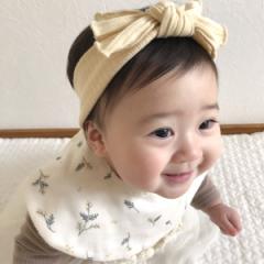 ギフトセット Lien de famille ミモザ 2点セット スタイ ヘアバンド （ ギフト セット 贈り物 お祝い おしゃれ 女の子 出産祝い 日本製 