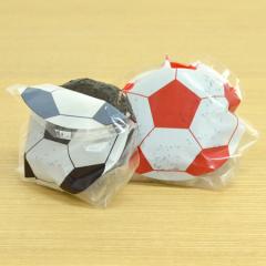 おにぎりフィルム　おにぎりデコパック　サッカーボール　丸型　シール付　3柄　6枚入 （ おにぎりシート おにぎりラップ おむすびフィル