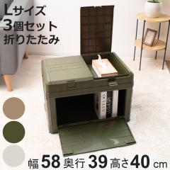 ���[�{�b�N�X 2WAY�I�[�v�� �R���e�i L ���F3�Z�b�g �܂肽���� ��58�~���s39�~����40cm �i ���[�P�[�X ���[ �{�b�N�X �O�J�� �܂肽��