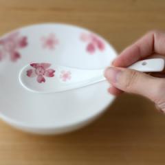 れんげ 桜 ボーンチャイナ （ 鍋 蓮華 スプーン さくら レンゲ 食器 磁器製 カトラリー ）