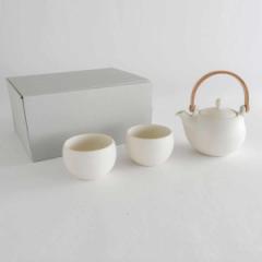 土瓶急須 湯呑み セット 330ml SALIU YUI 結 磁器 （ 急須 湯飲み 湯呑 湯のみ ティーポット 茶こし付き お茶 紅茶 ハーブティー シンプ