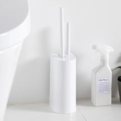 marna マーナ 2in1 SLIMトイレブラシ W585W （ ケース付きトイレ ブラシ トイレ掃除 掃除用品 シンプル 白 ノズル掃除 ミニブラシ付き ト