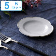 プレート 13cm オーバル プチ プリンセス Calin 皿 洋食器 陶器 日本製 同色5枚セット （ お皿 電子レンジ対応 食洗機対応 木瓜 輪花 豆