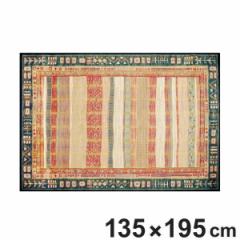 ラグ ノマド ボーダー 135×195cm （ ラグマット 絨毯 じゅうたん マット カーペット ホットカーペット対応 オールシーズン センターラグ
