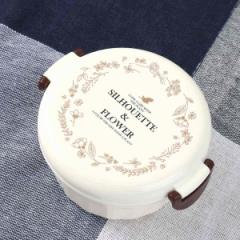 デザートケース Potter フルーツボックス 300ml シルエットフラワー （ お弁当箱 弁当箱 ランチボックス レンジ対応 1段 女子 花 レンジO