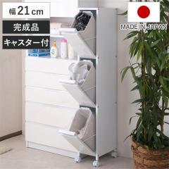 分別ゴミ箱 幅21cm 9リットル3分別 スチール製 ダストボックス