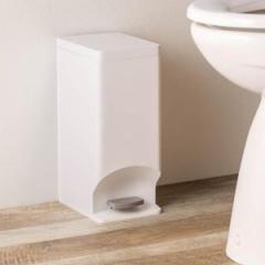 トイレポット ゴミ箱 スマートポットサニタリーケース （ トイレ用品 サニタリーポット トイレ用ごみ箱 ペダル 汚物入れ シンプル コーナ