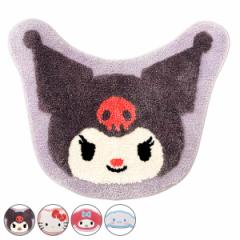 マット サンリオキャラクターズ 洗えるマット 62×50cm （ インテリアマット サンリオ キャラクター 洗える ダイカット すべり止め クロ