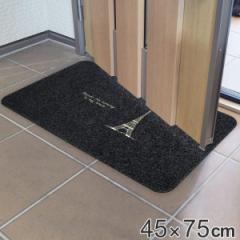 玄関マット 屋外兼用 45x75cm 厚さ1.3cm エッフェル塔 （ エントランスマット 屋外マット 玄関用マット 水洗い可能 滑り止め加工 屋内外 