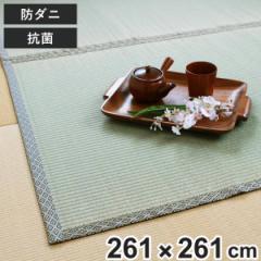 ラグ い草 上敷き 白山 江戸間 双目 4.5畳 （ い草ラグ い草マット い草カーペット 夏用ラグ おしゃれ ごろ寝マット いぐさ ござ 和 抗菌