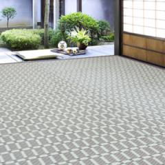 上敷き 洗えるPP製 月ヶ瀬 4.5畳 五八間 約264×264 （ カーペット 和室 4.5帖 ポリプロピレン製 敷物 畳マット 畳保護 ござ マット ラグ