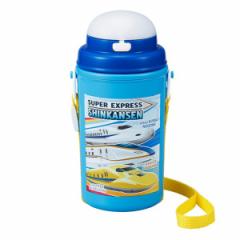 水筒 プラスチック ストロー 保冷 軽量 新幹線 450ml 子供 （ 保冷専用 幼稚園 保育園 子供用水筒 ワンタッチ ストロー付き水筒 ストロー