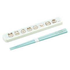 箸箱セット ちいかわ 引フタ箸箱セット 19.5cm （ 箸 食洗機対応 抗菌 お箸 箸箱 子供 日本製 19.5センチ カトラリー 食洗機OK お弁当用 