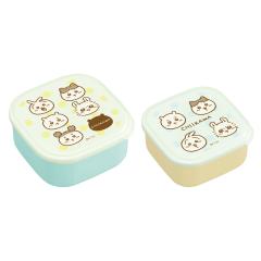 弁当箱 360ml 550ml ちいかわ シール容器2Pセット （ 2個セット 入れ子 レンジ対応 お弁当箱 ランチボックス レンジOK デザートケース フ