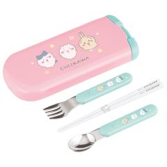 トリオセット ちいかわ 引フタトリオ （ ハチワレ うさぎ 食洗機対応 抗菌 箸 スプーン フォーク カトラリーセット 子供 日本製 食洗機OK