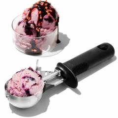 OXO アイスクリームスクープ レバー式 ステンレス （ オクソー 食洗機対応 アイスクリーム ディッシャー スクーパー アイス シャーベット