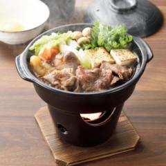 すき焼き鍋 コンロセット 3個セット 陶器製 和ごころ懐石 卓上鍋 （ 懐石鍋 卓上鍋 一人鍋 1人鍋 コンロ付き 電子レンジ対応 オーブン対
