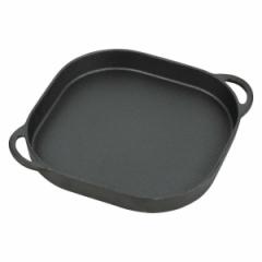 グリルプレート24×24cm フラット スプラウト 鉄鋳物製 （ 鉄板 鉄 鋳物 バーベキュー プレート 角型 フライパン IH ガス火 対応 IH対応 