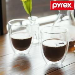 �_�u���E�H�[�� �O���X 2���� 350ml Pyrex �p�C���b�N�X �ϔM�K���X �i �R�b�v �^���u���[ �_�u���E�H�[���O���X �ϔM �J�b�v ���ۂ� 