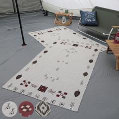 レジャーシート インドシグネチャーラグ 100×180cm キャプテンスタッグ （ CAPTAIN STAG ピクニックシート マルチクロス 大判 長方形 薄