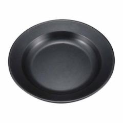 アウトドア用品 ブルーブラックコート 丸型 カレー皿 ふっ素樹脂加工 （ キャプテンスタッグ キャンプ用品 食器 CAPTAIN STAG 大皿 キッ