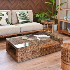 ���[�e�[�u�� ��120cm �K���X�V�� �n���C�A�����]�[�g�� �o�i�i���[�t�� Ohana �i �e�[�u�� �Z���^�[�e�[�u�� ���r���O �� ���� ���r���O