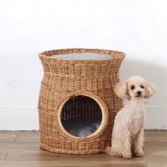 �� �y�b�g�n�E�X ���a40cm �N�b�V�����t �ی^ ���^���� Natural rattan �i �L������ �y�b�g��p �L�p ���p �L�n�E�X ���n�E�X �l�R �˂� 