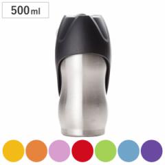 給水器 ループ ステンレスボトル M 500ml 犬 散歩 ペット用 （ 給水ボトル ペット専用 水筒 水 ボトル 水飲みボウル おしゃれ カラビナ付