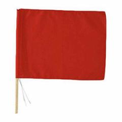 手旗 レッド 30×42cm （ 赤色 無地 防災用品 フラッグ 旗 はた ハタ 交通整理 工事現場 倉庫 安全 建築 建設 現場 工場 会社 オフィス 