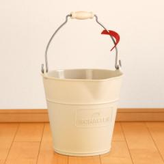 バケツ 10L SCHALTEN バケット 丸型 おしゃれ 日本製 （ シャルテン ばけつ レトロ タライ 洗車 掃除 ガーデニング 庭仕事 ホワイト 目盛