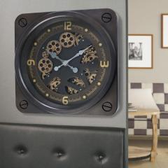 �|�����v �M�A�N���b�N Gear Clock ��49cm ���v �Ǌ|���i �Ǌ|�����v ���v �C���e���A ���� �M�A ���J ���݊� �傫�� ���₷�� �I�V���� 