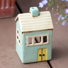 オブジェ Candle house 29218 （ キャンドルホルダー キャンドルスタンド キャンドルハウス 家 お家 ハウス 陶器 キャンドル ろうそく ス