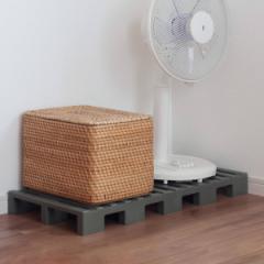 押し入れすのこ クリーンパレット 連結タイプ 2台入り 幅38.3×奥行75.3×高さ7.1cm （ パレット すのこ プラスチック 高床式 布団 収納 