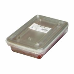 フードケース 赤底8号 10個入 （ プラスチック容器 パック 容器 使い捨て 弁当箱 角型 日本製 使い捨てパック プラ容器 クリア お弁当箱 
