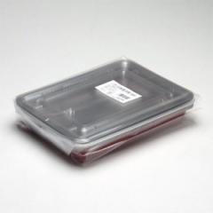 フードパック 赤底 10号 10個入 （ プラスチック容器 パック 容器 使い捨て 弁当箱 角型 ランチボックス お弁当箱 蓋付き 蓋 ふた 10枚 1