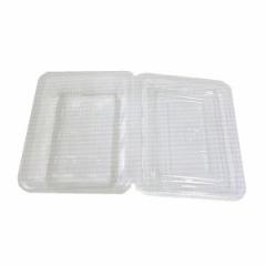 クリアパック 小 100個入 （ プラスチック容器 パック 容器 使い捨て 弁当箱 角型 ランチボックス お弁当箱 蓋付き 蓋 ふた 100枚 100個 
