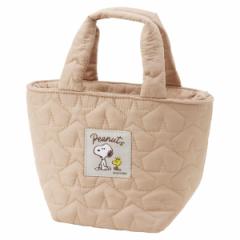 ランチバッグ キルティング生地保温バッグ SNOOPY （ スヌーピー お弁当袋 ミニバッグ 手提げ サブバック 鞄 保温 保冷 バッグ トート キ
