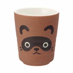 湯呑み 260ml TANUKI 陶磁器 （ 湯呑 湯のみ 湯飲み フリーカップ アニマル 動物 タヌキ たぬき かわいい お茶 緑茶 ）