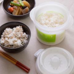 電子レンジ 調理用品 ご飯メーカー スノコ付き 蒸し器対応 電子レンジ炊飯器 （ 電子レンジ専用 炊飯 1合 レンジ調理器 電子レンジ対応 