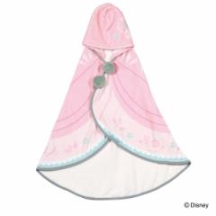 タオル 吸水速乾フード付き バスポンチョ アリエル （ バスタオル 湯上り 吸水 速乾 お風呂 キッズ キャラクター 湯上りタオル マイクロ
