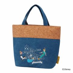 ランチバッグ コルク×デニムランチバックM ピーター・パン （ お弁当袋 ミニバッグ 手提げ サブバック 鞄 保温 保冷 バッグ トート デニ