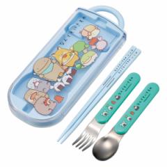 トリオセット 抗菌食洗対応トリオセット なんでもいきもの （ 食洗機対応 カトラリーセット お箸 AG 銀 抗菌 子供 日本製 食洗機OK カト