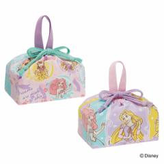 お弁当袋 ランチ巾着 2枚セット プリンセス25 （ ディズニープリンセス 弁当袋 給食袋 巾着袋 ランチバッグ 子供 お弁当箱 日本製 弁当箱