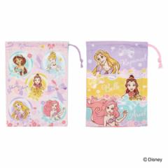 コップ袋 2枚セット プリンセス25 （ ディズニープリンセス 子供用 給食袋 きんちゃく袋 巾着 コップ 袋 日本製 給食 子供 お弁当グッズ 
